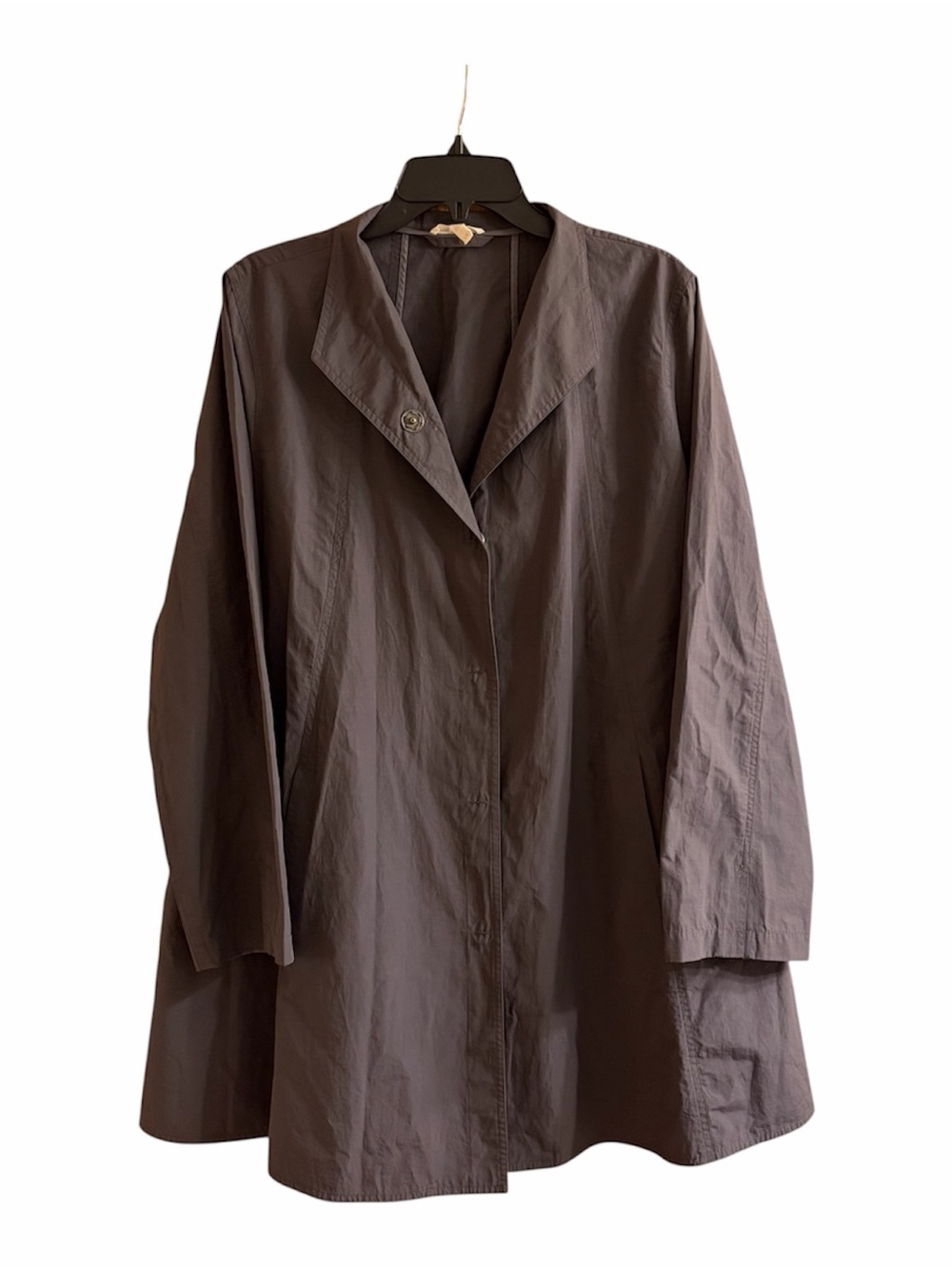 Eileen Fisher Gray Lightweight Trench Coat